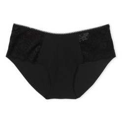 Slip hipster invisible noir avec dentelle