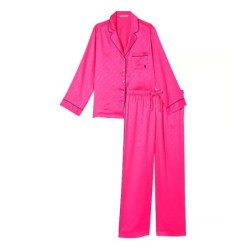 Pyjama long en satin, pyjama femme lisse et soyeux