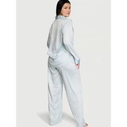 Pyjama femme long soyeux, pyjama satin noir