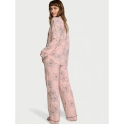 Pyjama long en modal fleuri