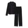 Pyjamas, Pyjamas Modaux Classiques Noirs pour Femme