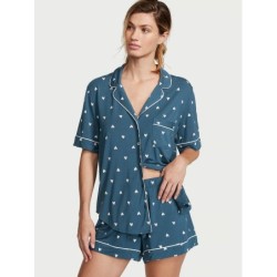 Pyjama court en modal, pyjama à motif amour