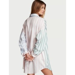 Pyjama style chemise, vêtements de maison en pur coton