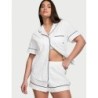 Ensemble pyjama classique manches courtes en modal blanc