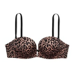 Soutien-gorge push up sans bretelles, soutien-gorge imprimé léopard