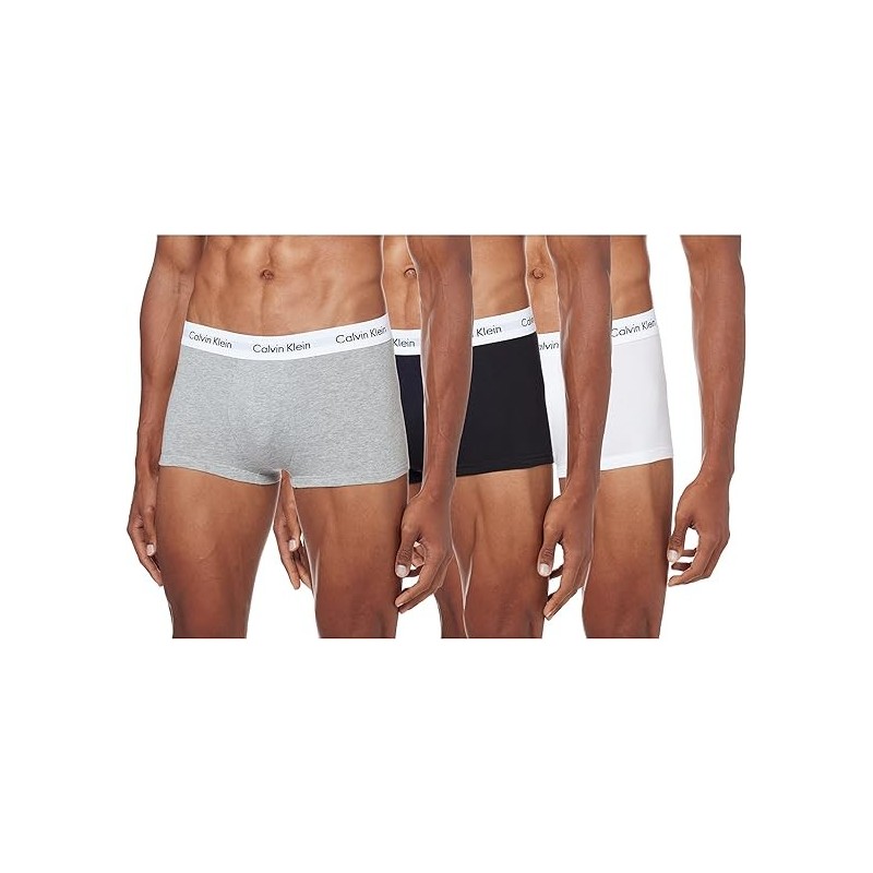 Calvin Klein - Lot de 3 boxers - Noir, blanc et gris