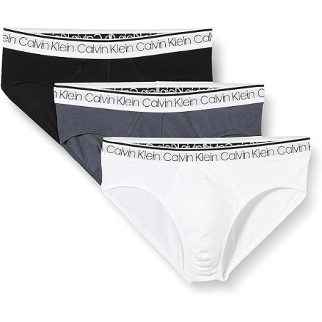 Calvin Klein Lot de 3 slips hip pour homme Blanc