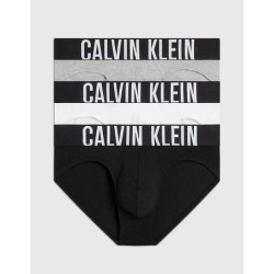 Lot de 3 slips Calvin Klein - Intense Power, noir, blanc et gris