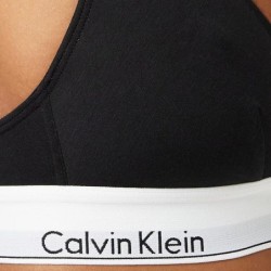 Calvin Klein Soutien-gorge triangle moderne en coton pour femme Noir