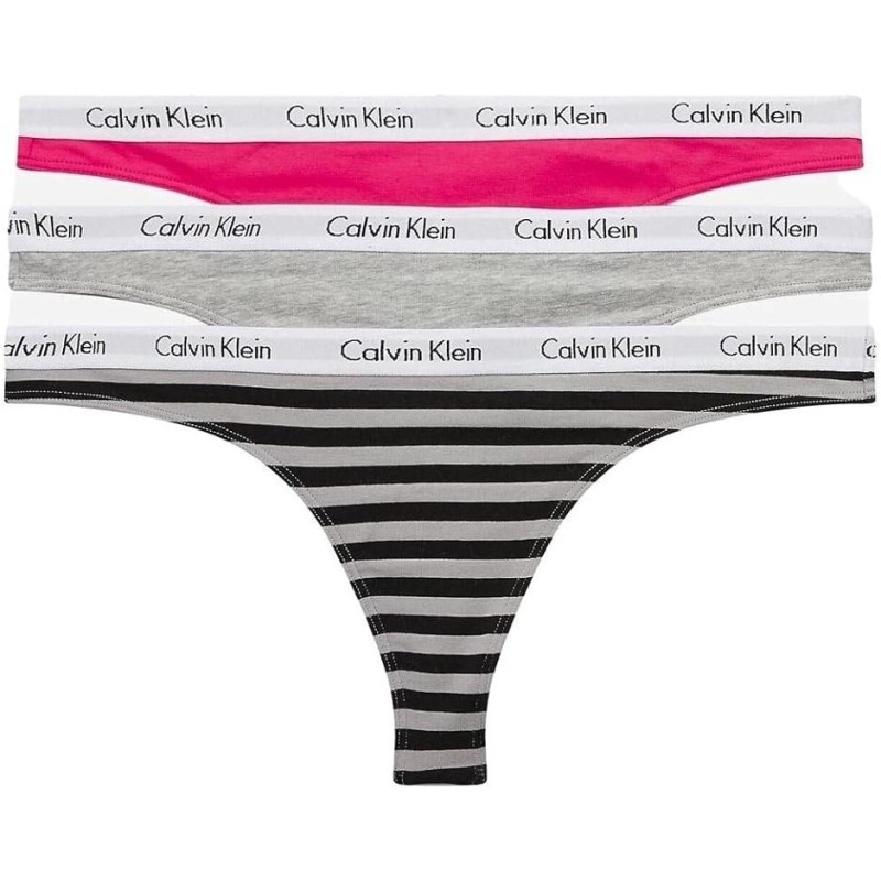 Calvin Klein Lot de 3 tongs modernes en coton pour femme