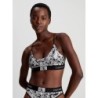 Soutien-gorge non doublé CK pour femmes (imprimé floral + noir)