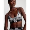 Soutien-gorge non doublé CK pour femmes (imprimé floral + noir)