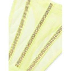 String transparent en jaune brillant, culotte sexy