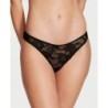 String en dentelle noire, culotte Victoria's Secret