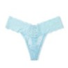 String en dentelle bleu clair, culotte Victoria's Secret