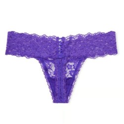 String dentelle violet avec laçage, culotte Victoria's Secret