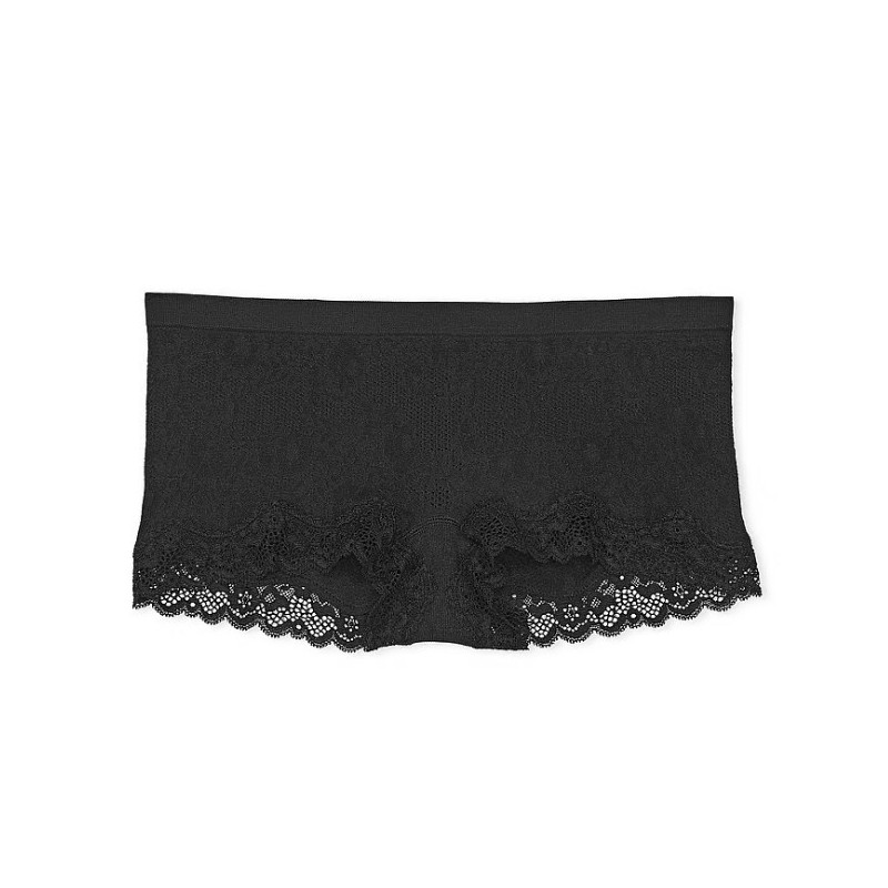 Culotte sans couture avec bordure en dentelle noire