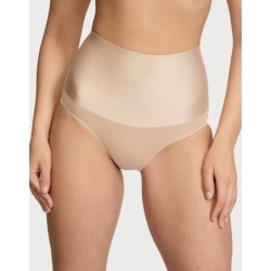 Slip taille haute sans couture en soie glacée lissante et chatoyante