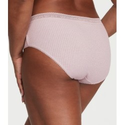 Slip hanches en coton avec ceinture en dentelle et logo