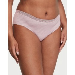 Slip hanches en coton avec ceinture en dentelle et logo