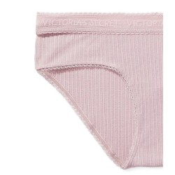 Slip hanches en coton avec ceinture en dentelle et logo