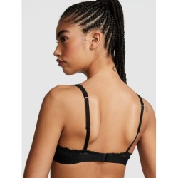 Soutien-gorge balconnet en dentelle noire légèrement doublé Wink