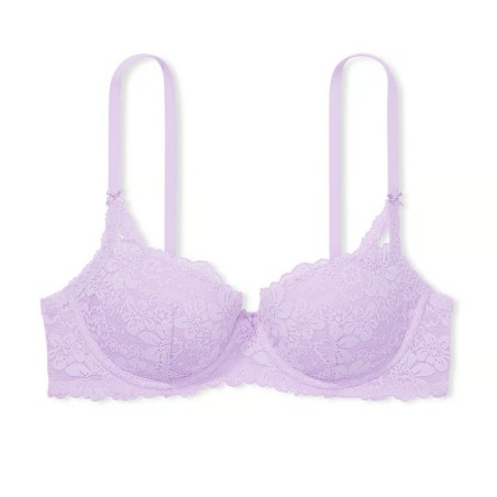 Soutien-gorge balconnet en dentelle lilas pastel légèrement doublé Wink