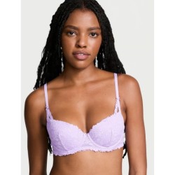 Soutien-gorge balconnet en dentelle lilas pastel légèrement doublé Wink