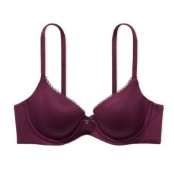 Soutien-gorge corbeille rouge vin doux et soyeux