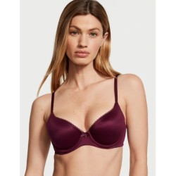 Soutien-gorge corbeille rouge vin doux et soyeux