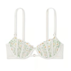 Soutien-gorge balconnet non doublé avec broderie marguerite