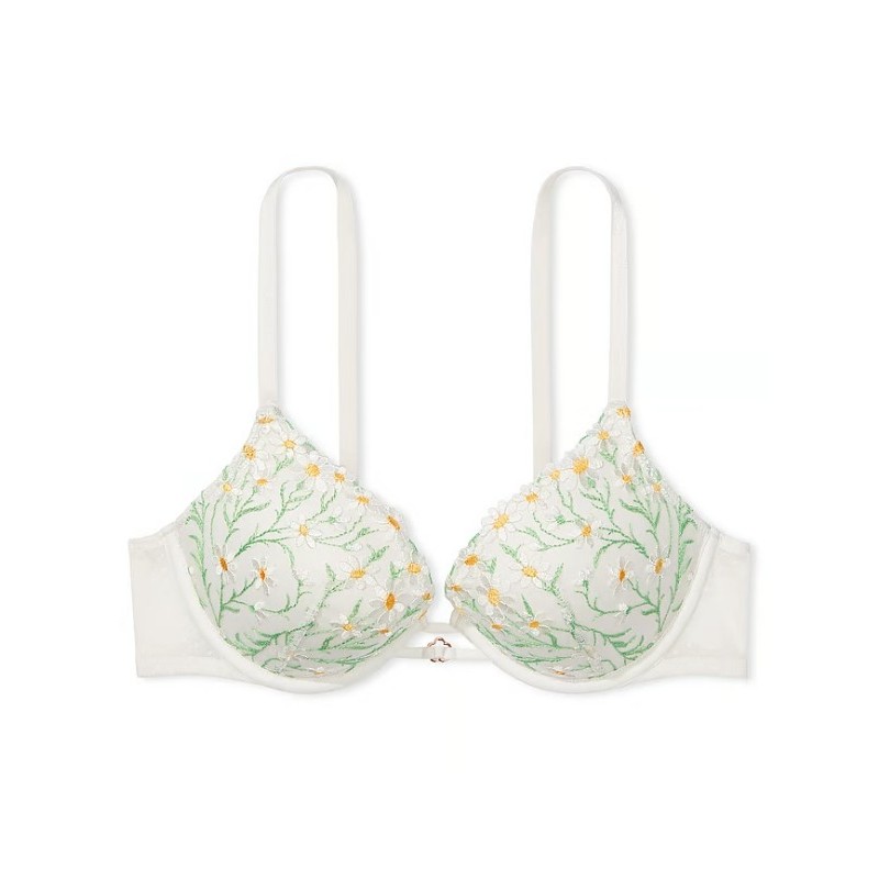 Soutien-gorge push-up broderie marguerite