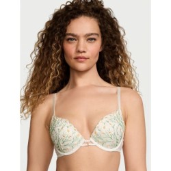 Soutien-gorge push-up broderie marguerite