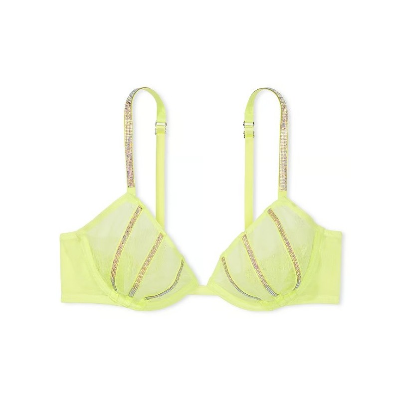 Soutien-gorge corbeille transparent décolleté profond, lingerie sexy