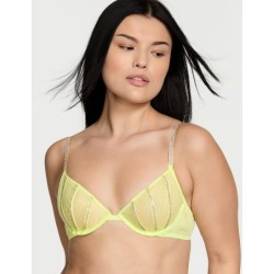 Soutien-gorge corbeille transparent décolleté profond, lingerie sexy