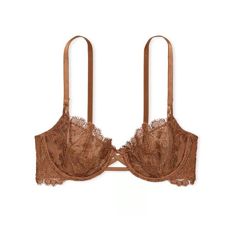 SANS REMBOURRAGE Soutien-gorge balconnet broderie florale bohème